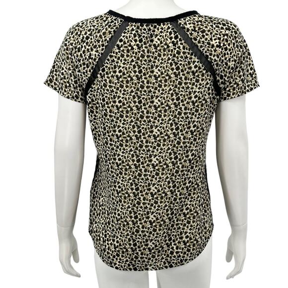 Maison Scotch & Soda Top Women 1 Small Dreams of Paradise Tan Black Sheer Dainty - Picture 6 of 10